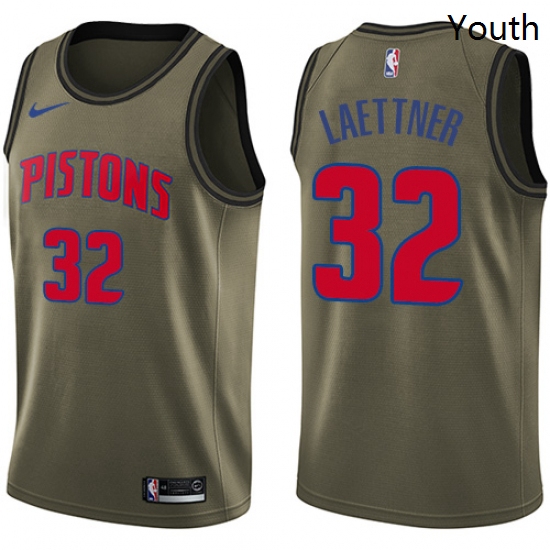 Youth Nike Detroit Pistons 32 Christian Laettner Swingman Green 