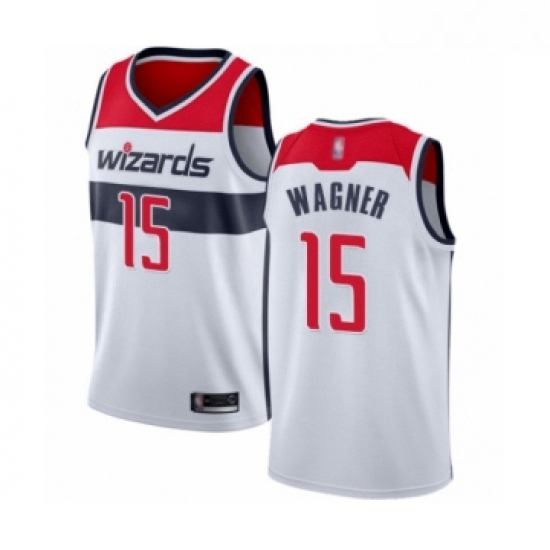 Youth Washington Wizards 15 Moritz Wagner Swingman White Basketball Jersey Association Edition