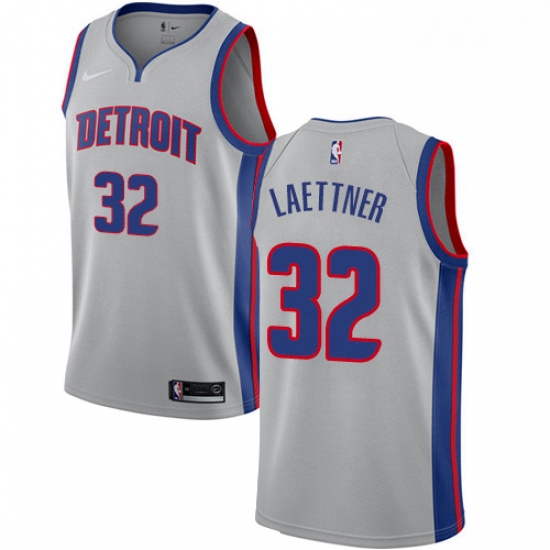 Youth Nike Detroit Pistons 32 Christian Laettner Swingman Silver