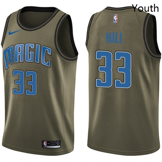 Youth Nike Orlando Magic 33 Grant Hill Swingman Green Salute to 