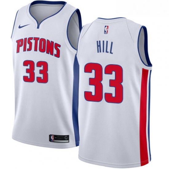 Youth Nike Detroit Pistons 33 Grant Hill Authentic White Home NB