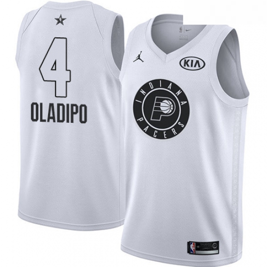 Youth Nike Jordan Indiana Pacers 4 Victor Oladipo Swingman White 2018 All Star Game NBA Jersey