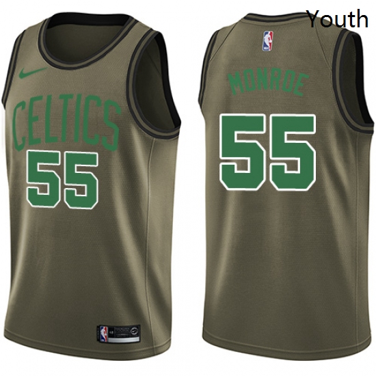 Youth Nike Boston Celtics 55 Greg Monroe Swingman Green Salute to Service NBA Jersey