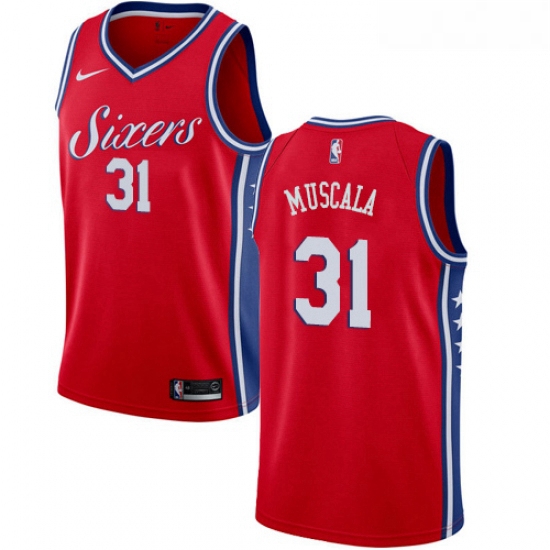 Youth Nike Philadelphia 76ers 31 Mike Muscala Swingman Red NBA Jersey Statement Edition