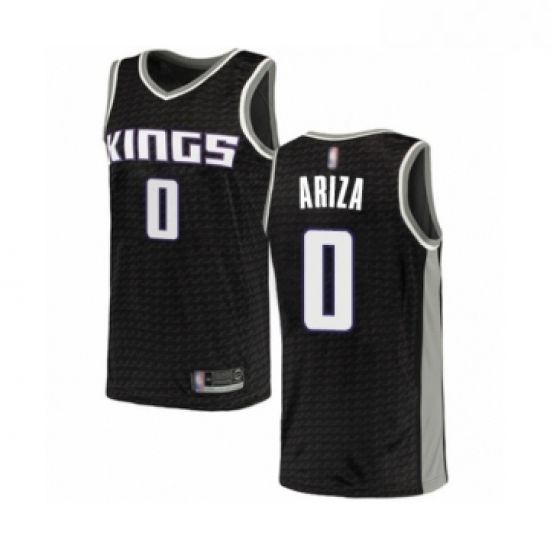 Youth Sacramento Kings 0 Trevor Ariza Swingman Black Basketball Jersey Statement Edition