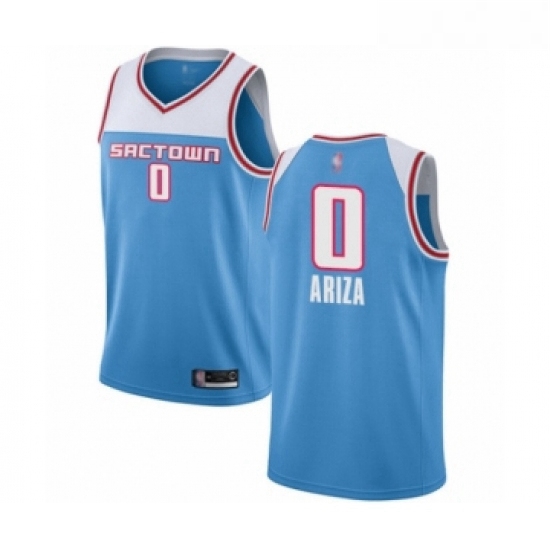 Youth Sacramento Kings 0 Trevor Ariza Swingman Blue Basketball Jersey 2018 19 City Edition