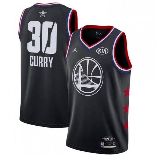 Youth Nike Golden State Warriors 30 Stephen Curry Black Basketball Jordan Swingman 2019 All Star Gam