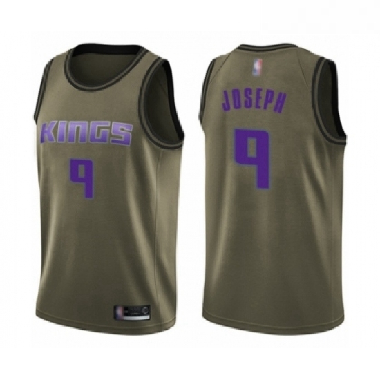 Youth Sacramento Kings 9 Cory Joseph Swingman Green Salute to Service Basketball Jersey