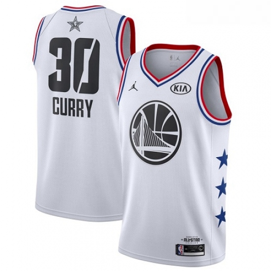 Youth Nike Golden State Warriors 30 Stephen Curry White Basketball Jordan Swingman 2019 All Star Gam