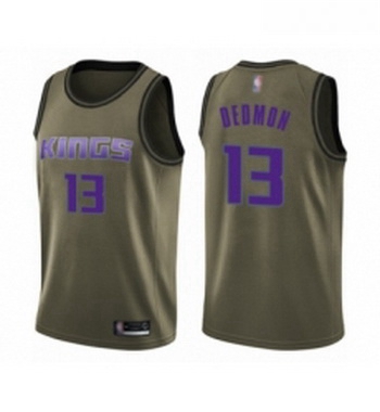 Youth Sacramento Kings 13 Dewayne Dedmon Swingman Green Salute to Service Basketball Jersey