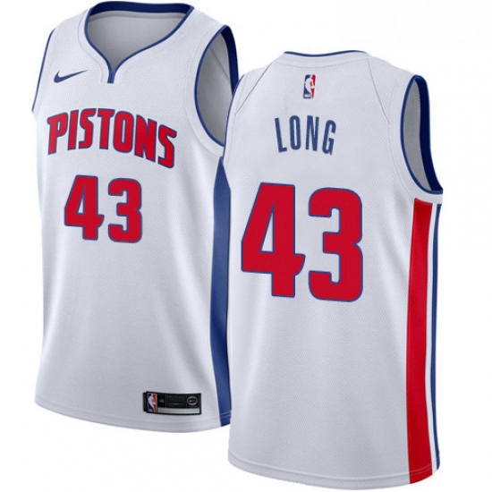 Youth Nike Detroit Pistons 43 Grant Long Swingman White Home NBA Jersey Association Edition