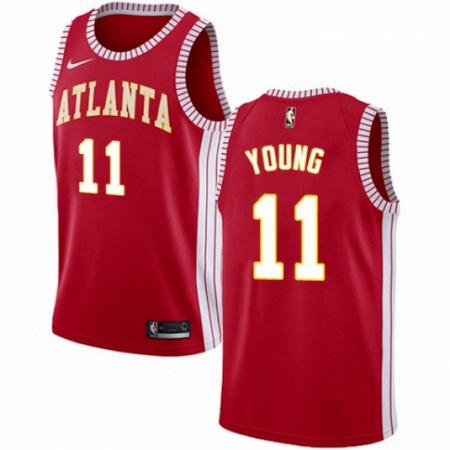 Mens Nike Atlanta Hawks 11 Trae Young Authentic Red NBA Jersey Statement Edition