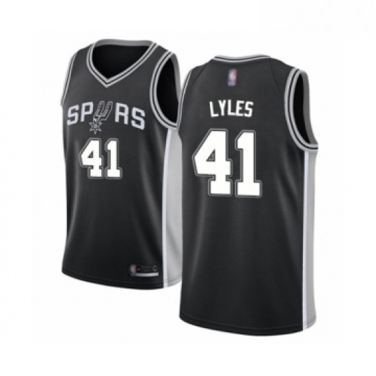 Youth San Antonio Spurs 41 Trey Lyles Swingman Black Basketball Jersey Icon Edition