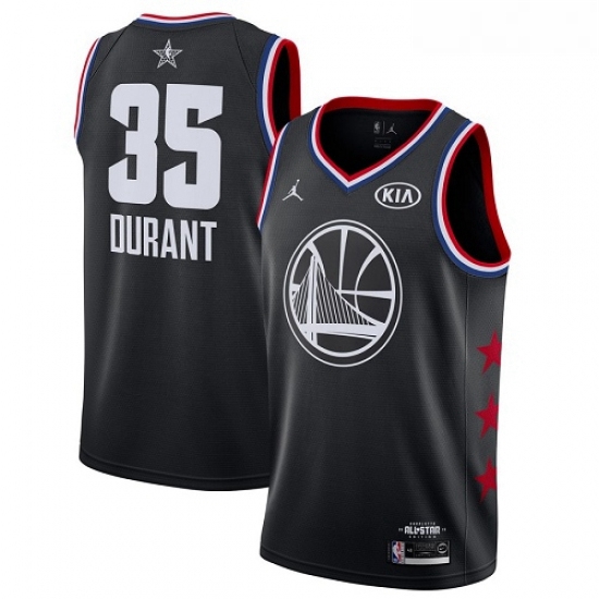 Youth Nike Golden State Warriors 35 Kevin Durant Black Basketball Jordan Swingman 2019 All Star Game