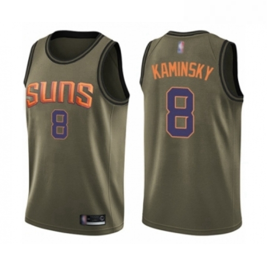 Youth Phoenix Suns 8 Frank Kaminsky Swingman Green Salute to Service Basketball Jersey