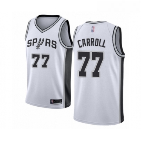 Youth San Antonio Spurs 77 DeMarre Carroll Swingman White Basketball Jersey Association Edition