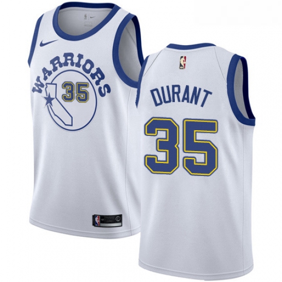 Youth Nike Golden State Warriors 35 Kevin Durant Swingman White 