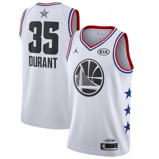 Youth Nike Golden State Warriors 35 Kevin Durant White Basketball Jordan Swingman 2019 All Star Game