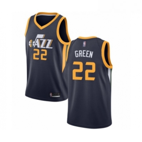 Youth Utah Jazz 22 Jeff Green Swingman Navy Blue Basketball Jersey Icon Edition