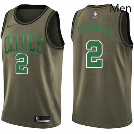 Mens Nike Boston Celtics 2 Red Auerbach Swingman Green Salute to Service NBA Jersey