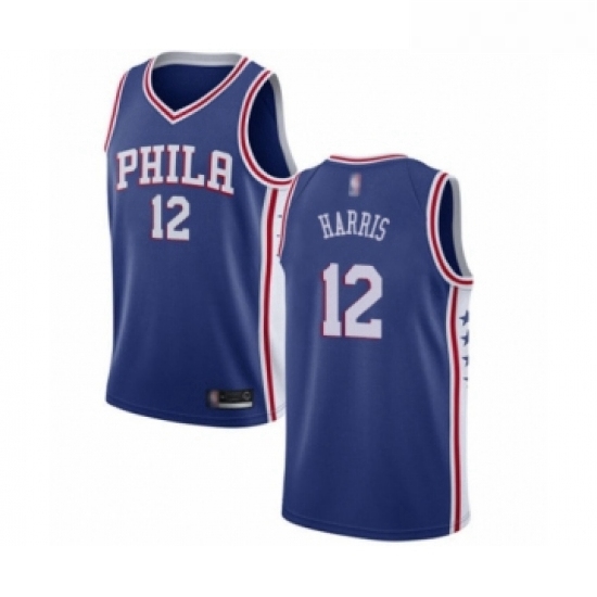 Youth Philadelphia 76ers 12 Tobias Harris Swingman Blue Basketball Jersey Icon Edition