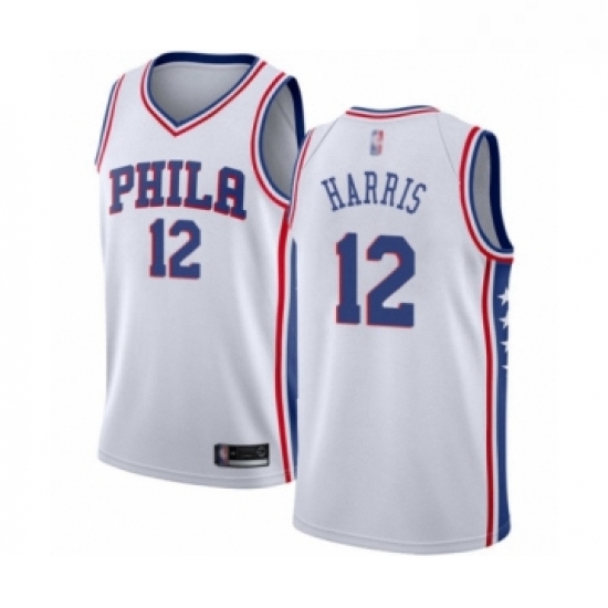 Youth Philadelphia 76ers 12 Tobias Harris Swingman White Basketball Jersey Association Edition