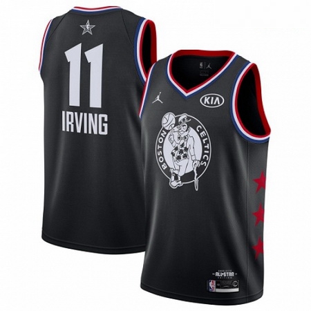 Mens Nike Boston Celtics 11 Kyrie Irving Black Basketball Jordan Swingman 2019 All Star Game Jersey