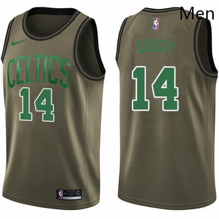 Mens Nike Boston Celtics 14 Bob Cousy Swingman Green Salute to S