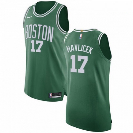 Mens Nike Boston Celtics 17 John Havlicek Authentic GreenWhite N