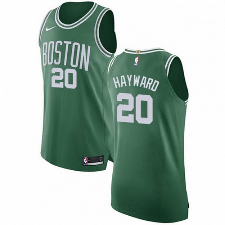 Mens Nike Boston Celtics 20 Gordon Hayward Authentic GreenWhite 