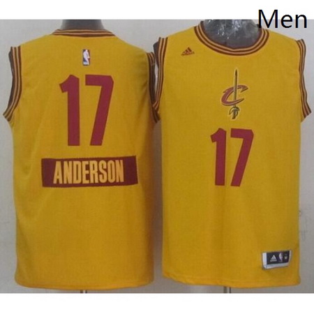 Cavaliers 17 Anderson Varejao Yellow 2014 15 Christmas Day Stitched NBA Jersey