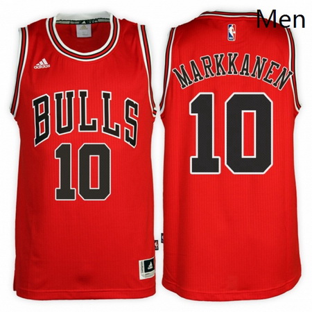 Chicago Bulls 10 Lauri Markkanen Road Red New Swingman Stitched 