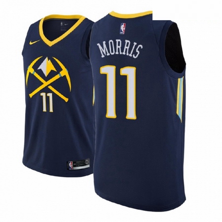 Men NBA 2018 19 Denver Nuggets 11 Monte Morris City Edition Navy