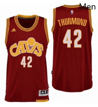 Cleveland Cavaliers 42 Nate Thurmond Hardwood Classic Throwback Red Swingman Jersey