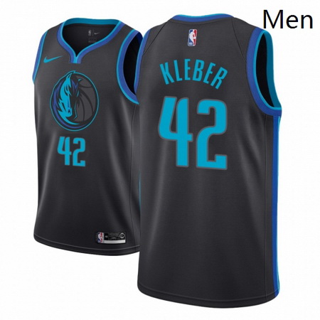 Men NBA 2018 19 Dallas Mavericks 42 Maxi Kleber City Edition Anthracite Jersey