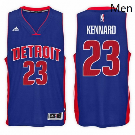 Detroit Pistons 23 Luke Kennard Road Blue New Swingman Stitched NBA Jersey