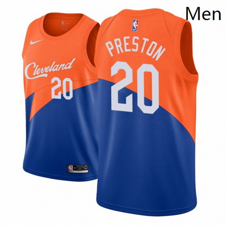 Men NBA 2018 19 Cleveland Cavaliers 20 Billy Preston City Edition Blue Jersey