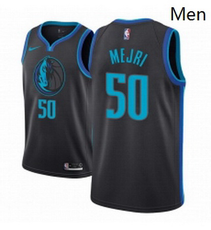 Men NBA 2018 19 Dallas Mavericks 50 Salah Mejri City Edition Anthracite Jersey