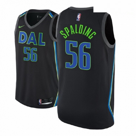 Men NBA 2018 19 Dallas Mavericks 56 Raymond Spalding City Edition Black Jersey