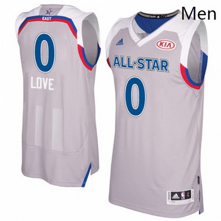 Mens Adidas Cleveland Cavaliers 0 Kevin Love Swingman Gray 2017 All Star NBA Jersey