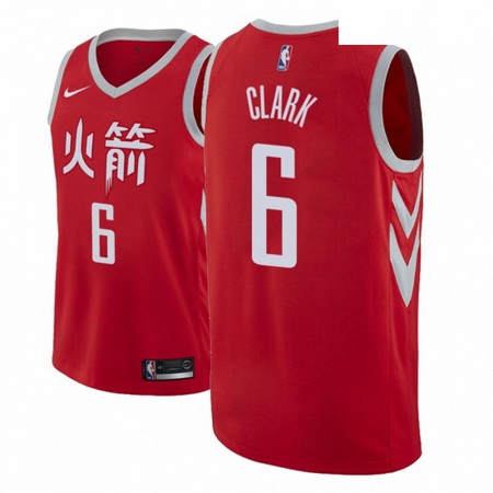 Men NBA 2018 19 Houston Rockets 6 Gary Clark City Edition Red Je