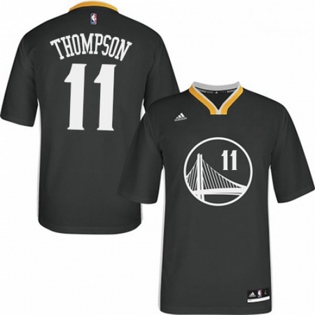 Mens Adidas Golden State Warriors 11 Klay Thompson Authentic Black Alternate NBA Jersey