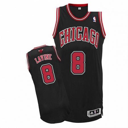 Mens Adidas Chicago Bulls 8 Zach LaVine Authentic Black Alternate NBA Jersey