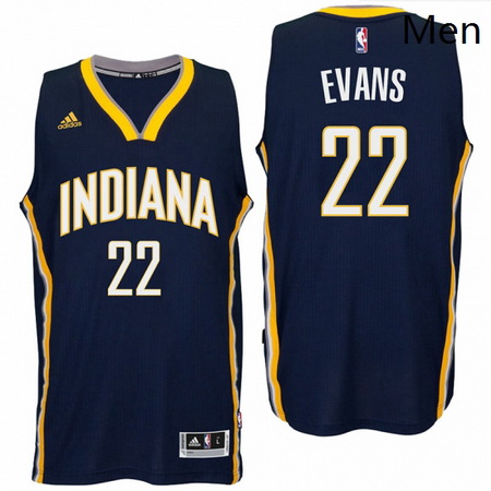 Indiana Pacers 22 Jeremy Evans 2016 Road Navy New Swingman Jersey