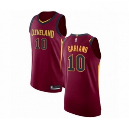 Mens Cleveland Cavaliers 10 Darius Garland Authentic Maroon Bask