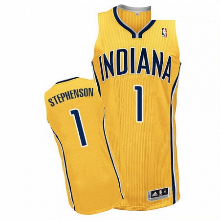 Mens Adidas Indiana Pacers 1 Lance Stephenson Authentic Gold Alt