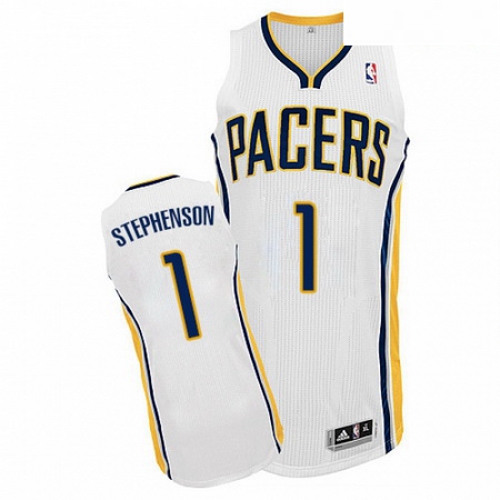 Mens Adidas Indiana Pacers 1 Lance Stephenson Authentic White Ho
