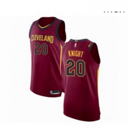 Mens Cleveland Cavaliers 20 Brandon Knight Authentic Maroon Basketball Jersey Icon Edition