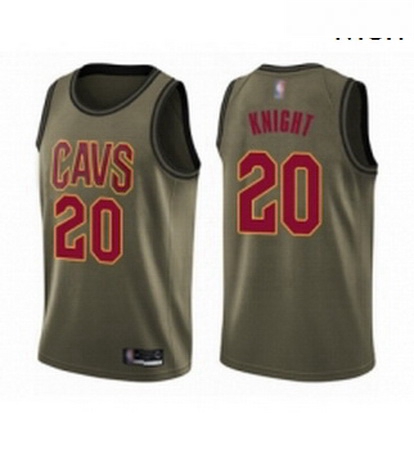 Mens Cleveland Cavaliers 20 Brandon Knight Swingman Green Salute to Service Basketball Jersey