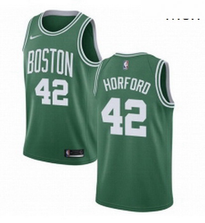 Mens Nike Boston Celtics 42 Al Horford Swingman GreenWhite No Road NBA Jersey Icon Edition